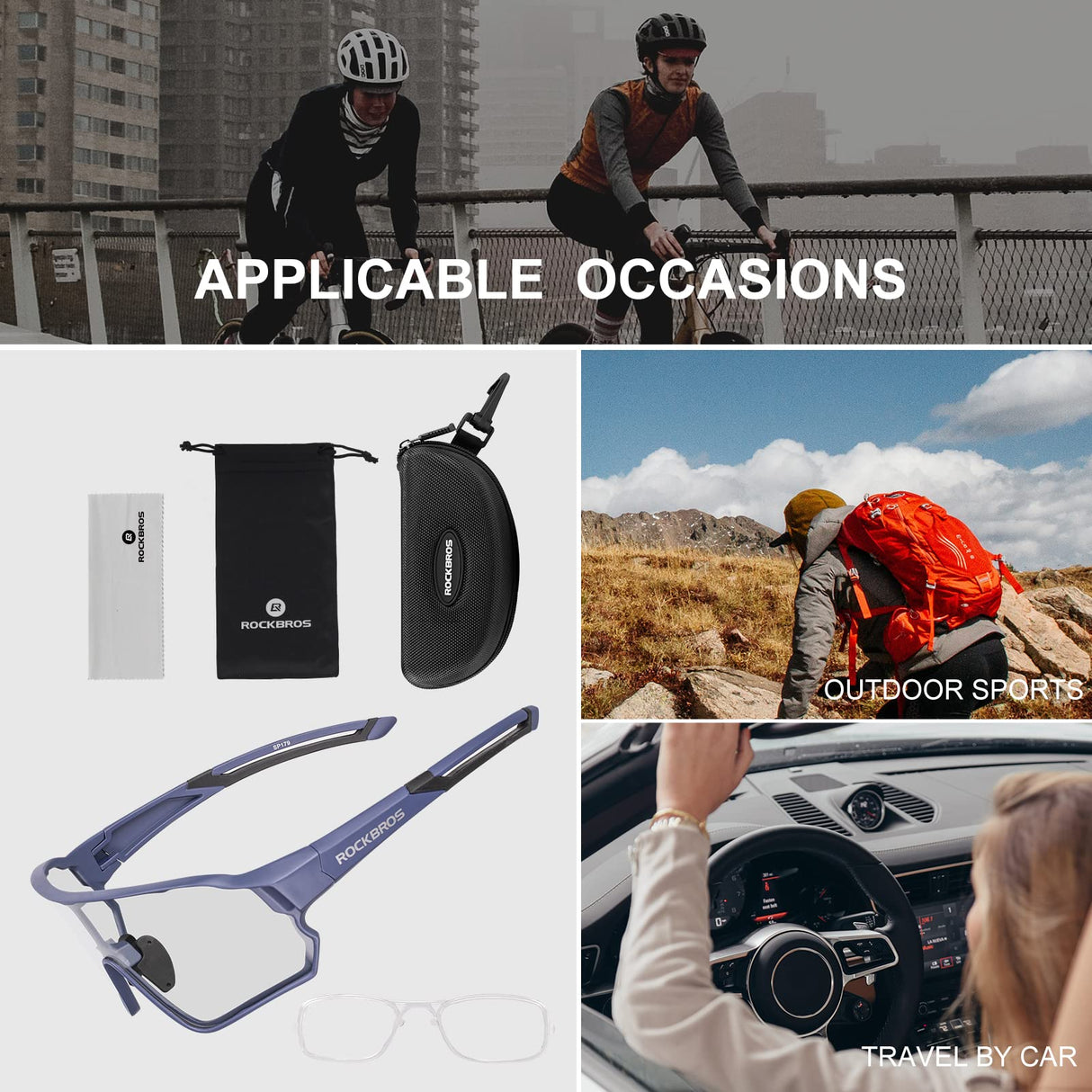 Thickened PC Lens Photochromic Sunglasses (UV400)
