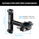 ROCKBROS 2-in-1 Bike Cup Holder Adjustable Bottle Cage for Handlebars & Seat Post
