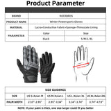 ROCKBROS Winter Touchscreen Motorcycle Gloves with Palm Padding & Knuckle Protection
