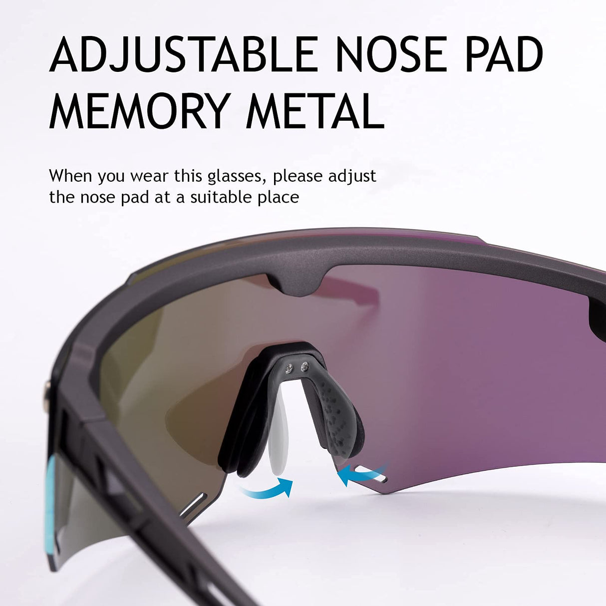 Unisex Polarized Cycling Glasses with 2 Replaceable Lenses