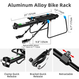 ROCKBROS Quick Release Rear Bike Rack, Aluminum Alloy Cargo Rack for Mountain Bikes