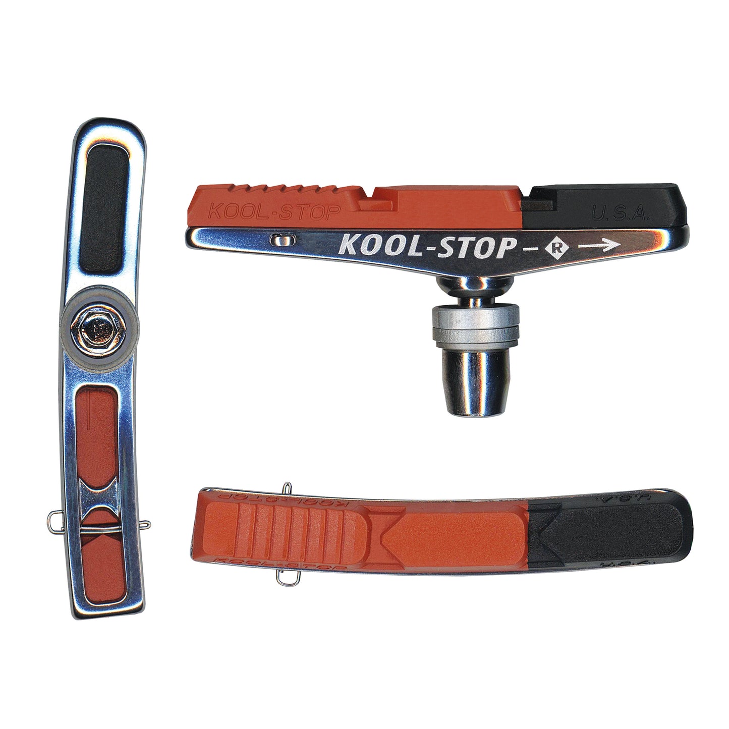 Kool Stop V-Type 2 Pads Threaded - Black