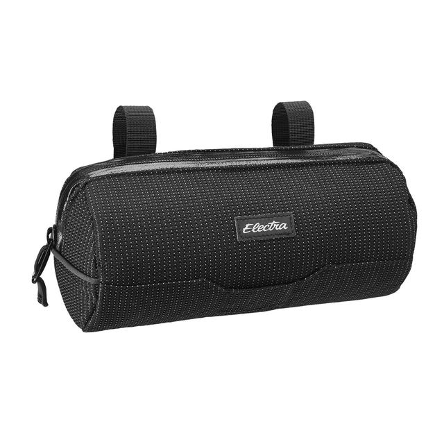 Reflective Charcoal Cylinder Handlebar Bag