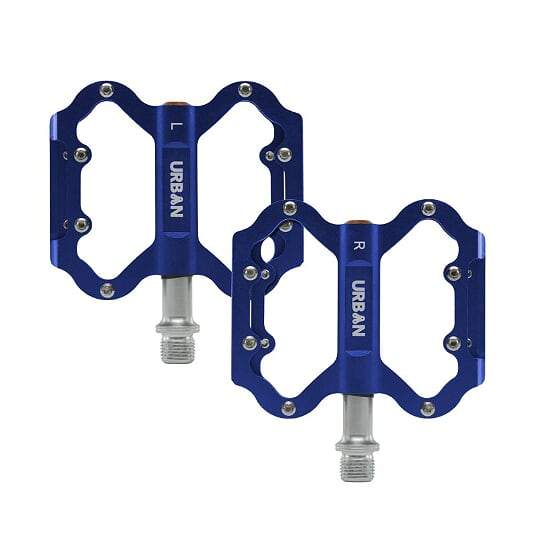Lightweight Flat Platform MTB Pedals - Blue