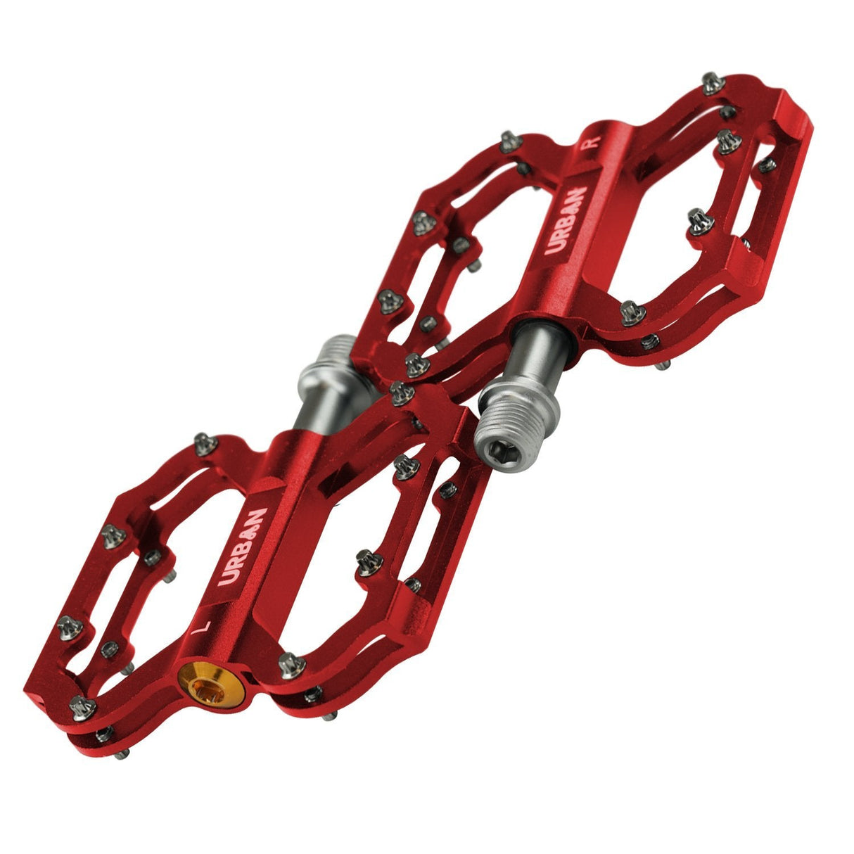 Lightweight Flat Platform MTB Pedals - Red