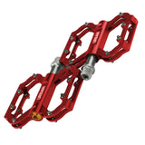 Lightweight Flat Platform MTB Pedals - Red