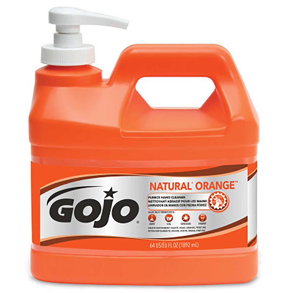 Gojo Orange Pumice Hand Cleaner, 1/2 gallon w/pump