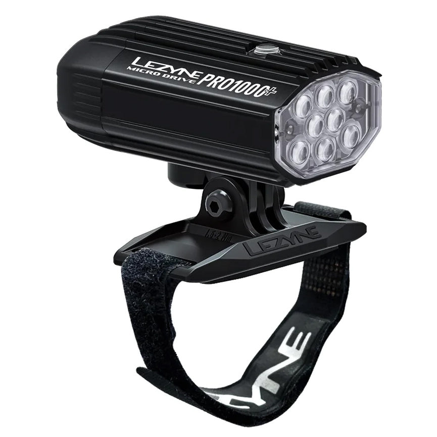 Lezyne Helmet Micro Drive Pro 1000+ Helmet Mount Headlight - Black