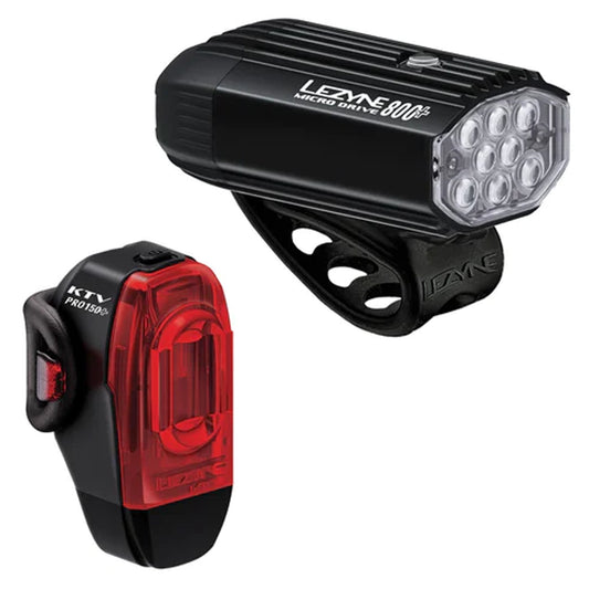 Lezyne Micro Drive 800+ and KTV Drive Pro+ Light Pair