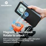 Magnetic Waterproof Bike Phone Holder Shock-Absorbing For 4.7–6.9‘’