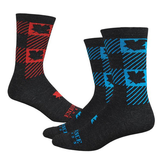 Maple Check 6" Race Wool Sock