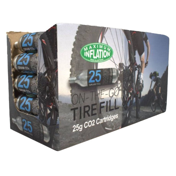 CO2 Cartridges, 3/8" threaded, 25g - 50 Pack