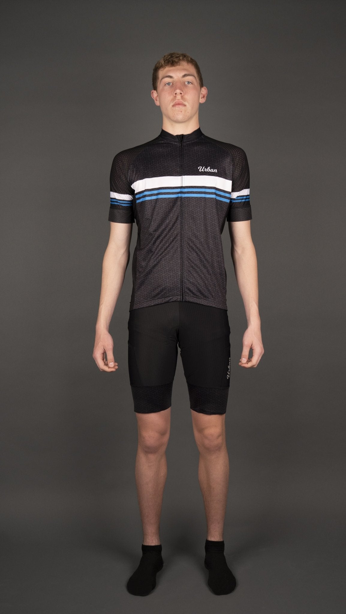 Men's Classic Black Short Sleeve Jerseys / Bib Shorts