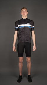 Men's Classic Black Short Sleeve Jerseys / Bib Shorts
