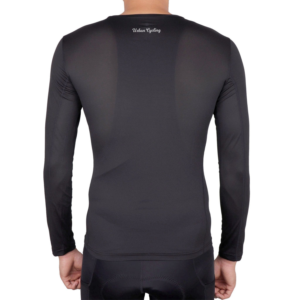 Men's Mesh Base Layer - Black Long Sleeve Cycling Undershirt