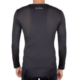 Men's Mesh Base Layer - Black Long Sleeve Cycling Undershirt