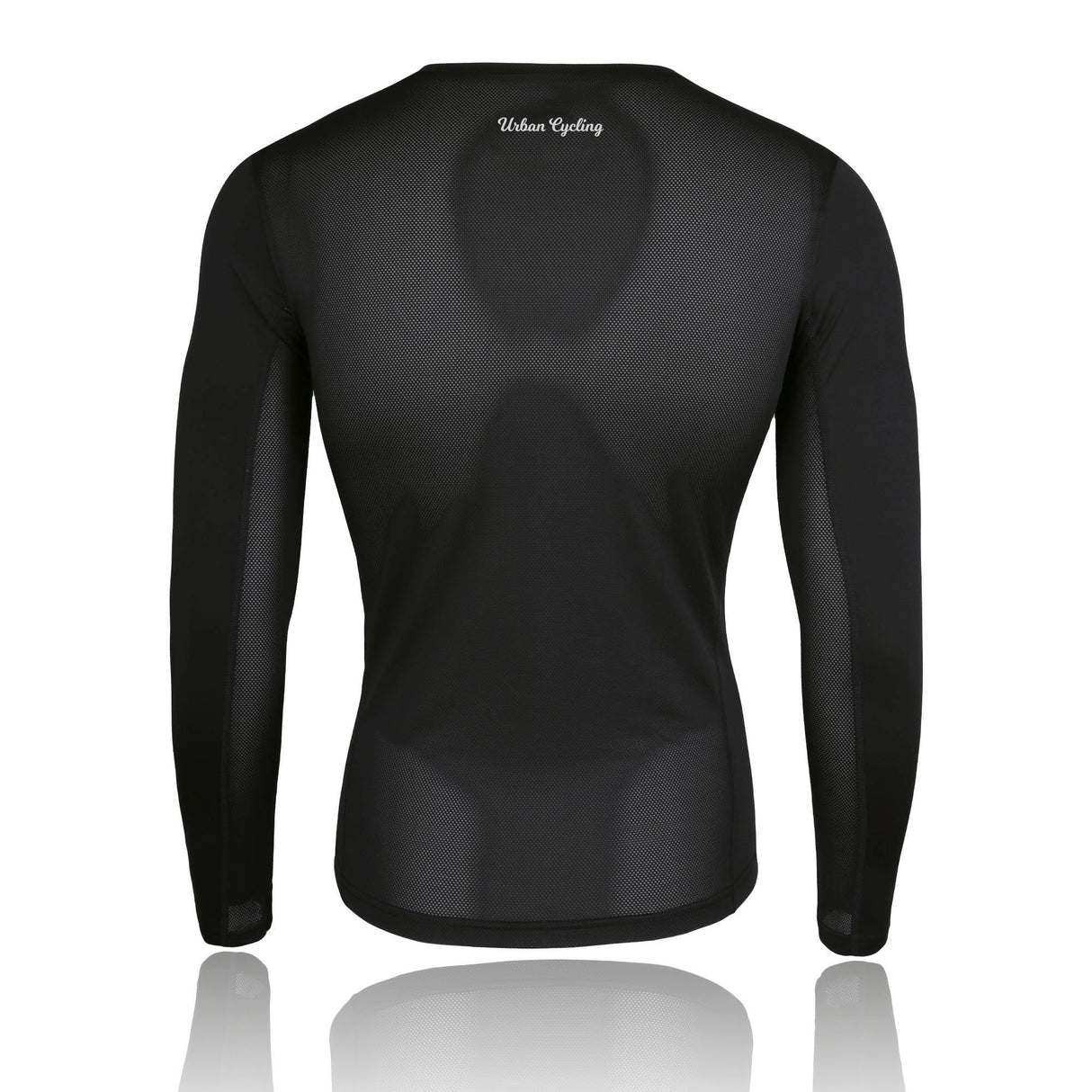 Men's Mesh Base Layer - Black Long Sleeve Cycling Undershirt