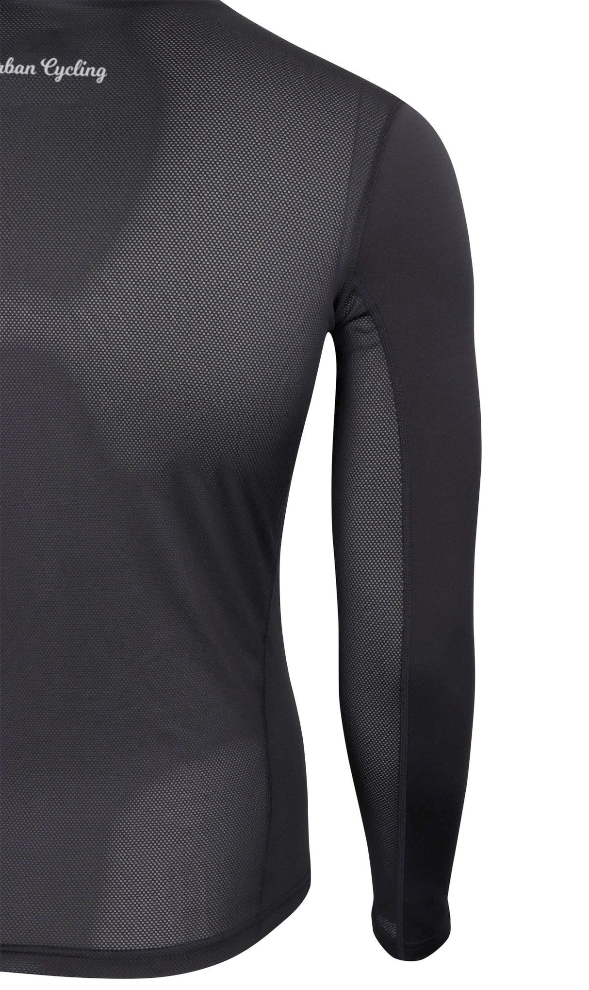 Men's Mesh Base Layer - Black Long Sleeve Cycling Undershirt