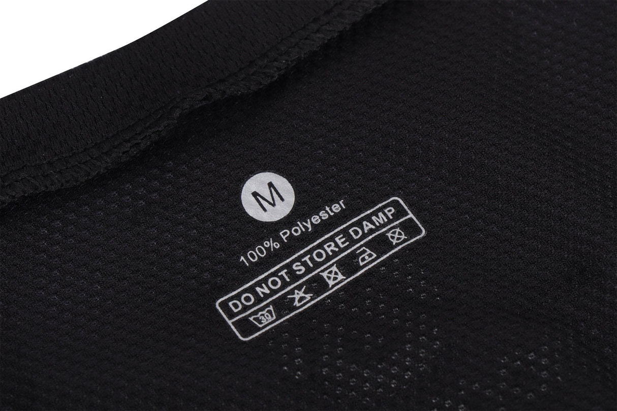Men's Mesh Base Layer - Black Long Sleeve Cycling Undershirt