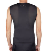 Men's Mesh Base Layer - Black Sleeveless Cycling Undershirt