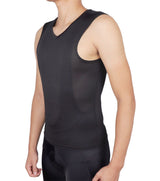 Men's Mesh Base Layer - Black Sleeveless Cycling Undershirt