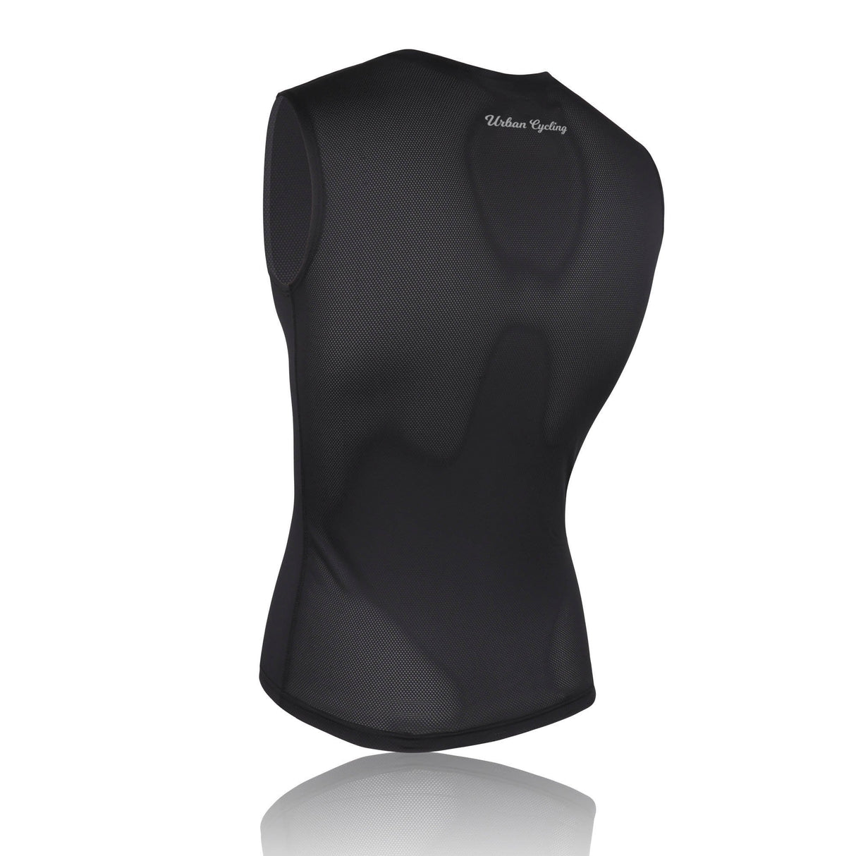 Men's Mesh Base Layer - Black Sleeveless Cycling Undershirt