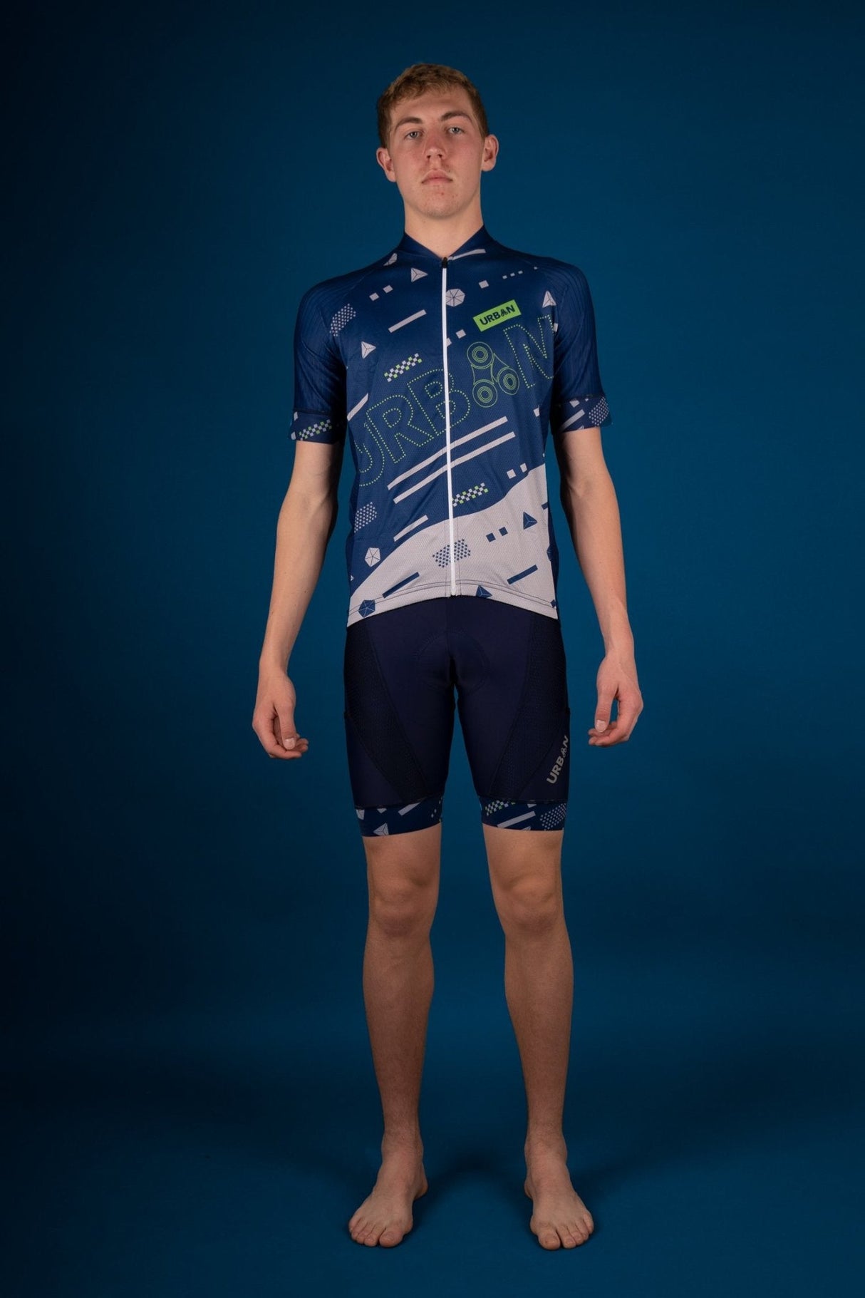 Men's Pro Urban Geo Short Sleeve Jerseys / Bib Shorts