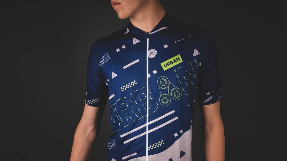 Men's Pro Urban Geo Short Sleeve Jerseys / Bib Shorts