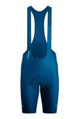 Men's Seamless Peacock Blue Pro Cycling Bib Shorts