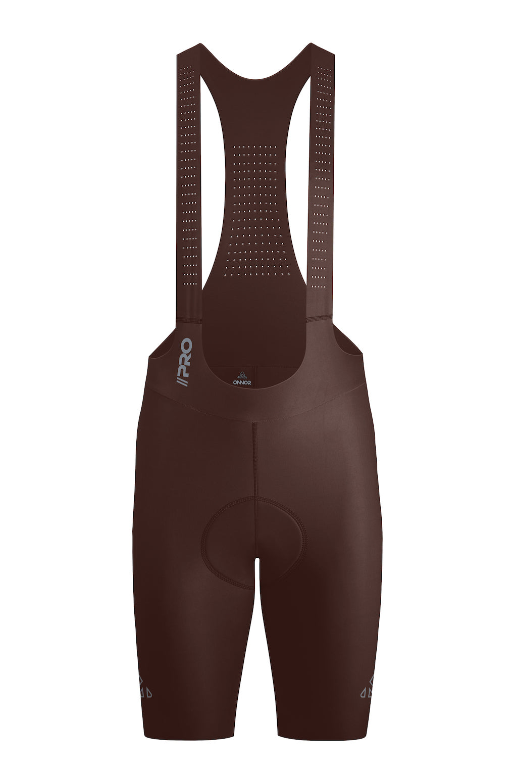 Men's Seamless Brown Pro Cycling Bib Shorts