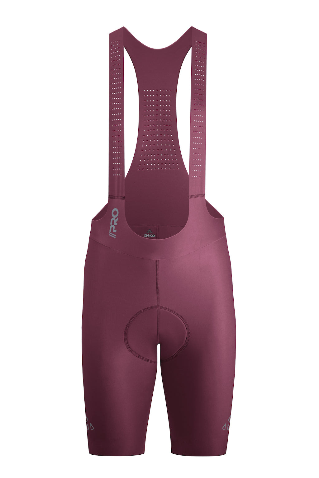 Men's Seamless Burgundy Pro Cycling Bib Shorts