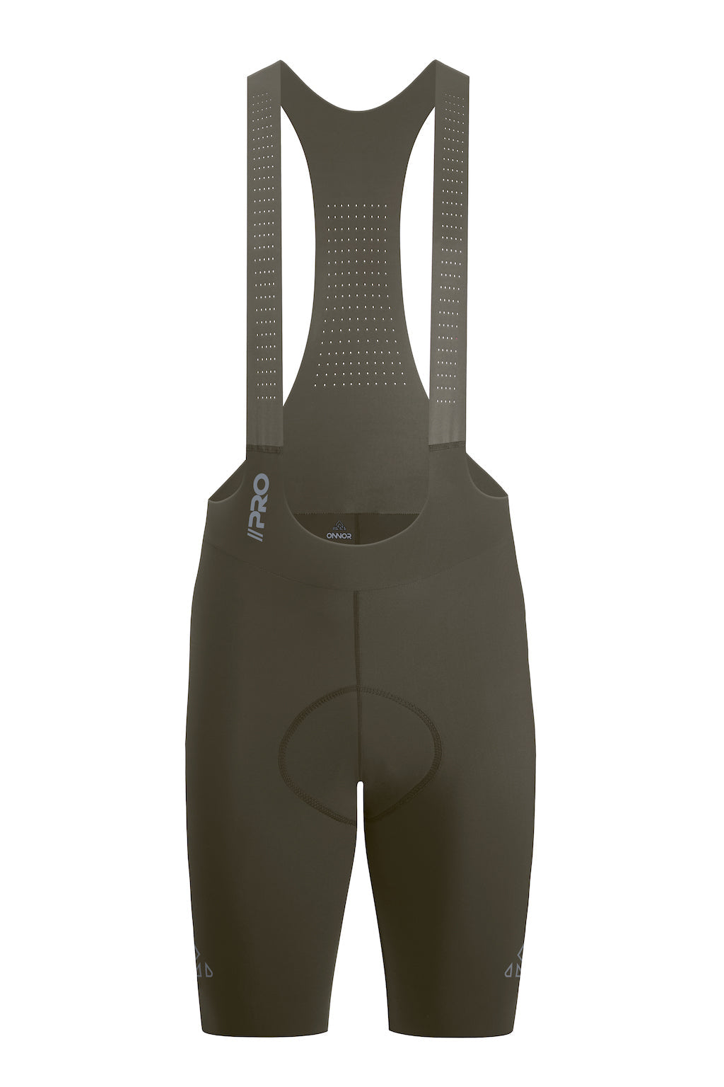 Men's Seamless Olive Green Pro Cycling Bib Shorts