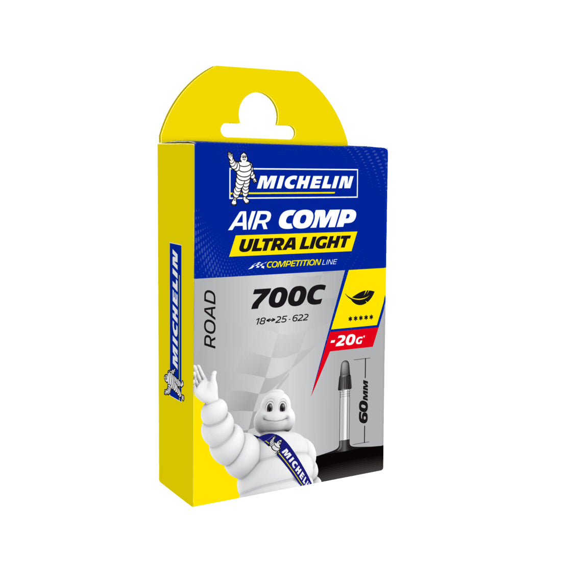 Michelin A1 Aircomp Tube Ultralight 700x18-25 PV 80mm