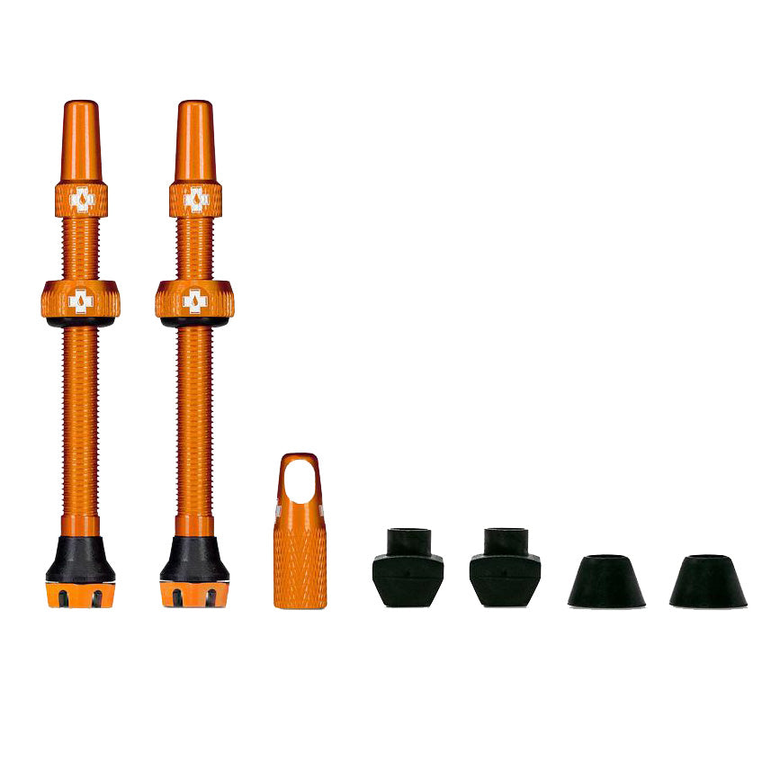 Tubeless Valve, 60mm, Pair - Orange V2  NLS