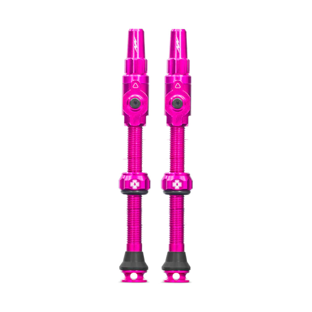 Big Bore Lite Tubeless Valve, 65mm, Pair - Pink  NLS
