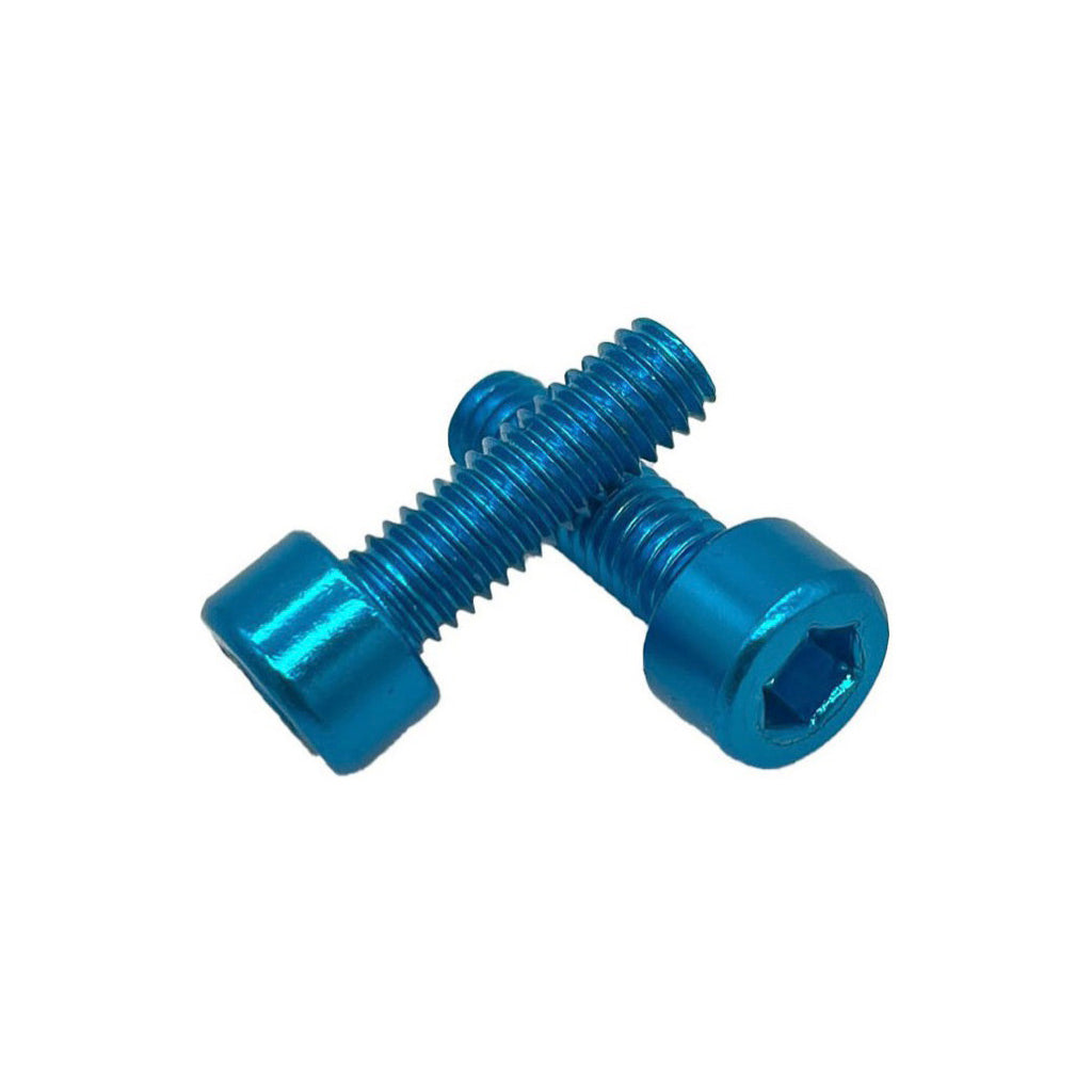 Anodized Cage Bolt, Blue, Pair