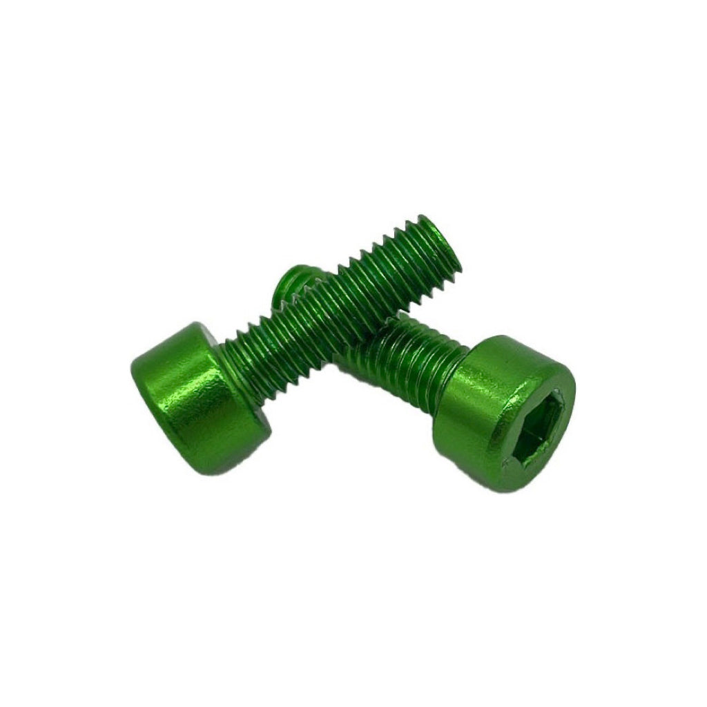Anodized Cage Bolt, Lime Green, Pair