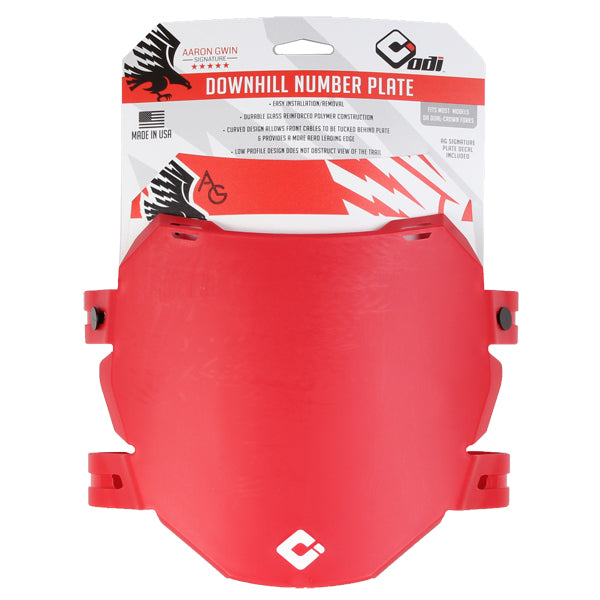 Aaron Gwin Downhill Number Plate, Red