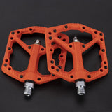 ROCKBROS Mountain Bike Pedals Flat MTB Pedals Nylon Fiber Bicycle Platform Pedals