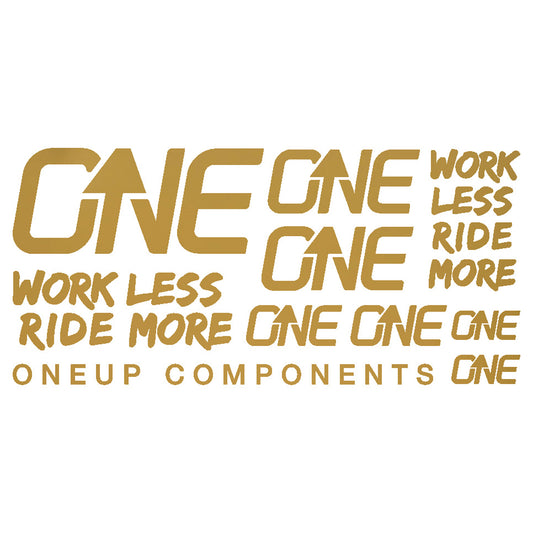 OneUp Components Riser Bar Decal Kit Gold