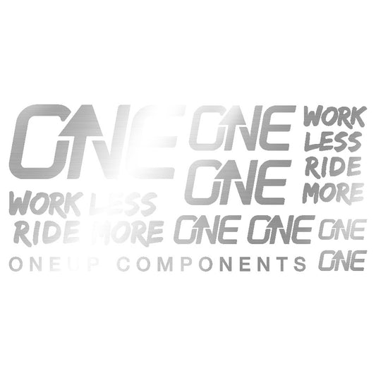 OneUp Components Riser Bar Decal Kit Silver