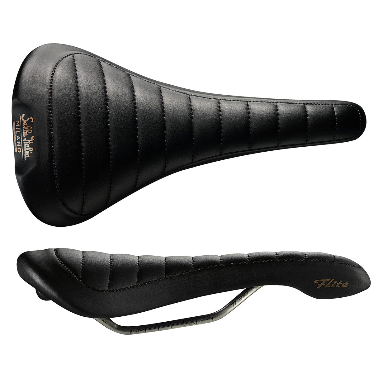 Flite Bonnie Heritage Saddle, L1, Ti316, Black