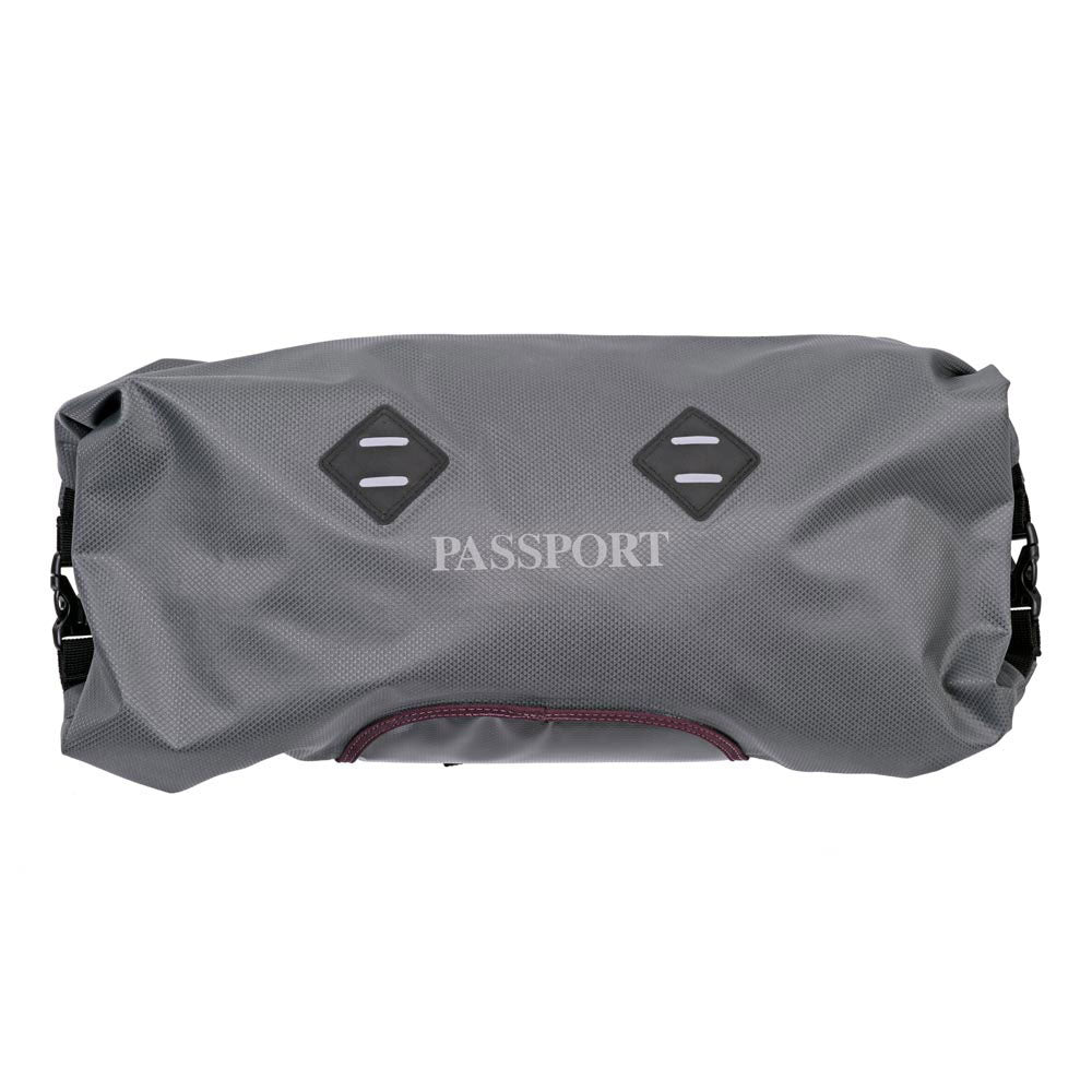 Handle Bar Bag, Double Roll Ends (11L) - Gray