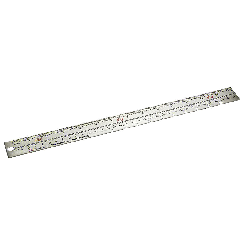 Spoke Gauge and Length Ruler, Stainless Steel