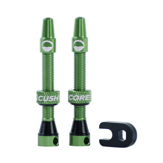 CushCore Tubeless Presta Valve Set - 44mm Green