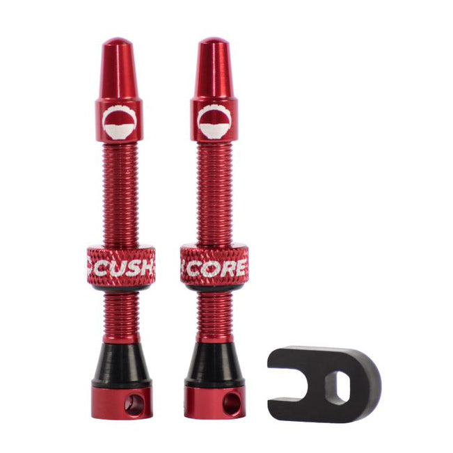 CushCore Tubeless Presta Valve Set - 44mm Red