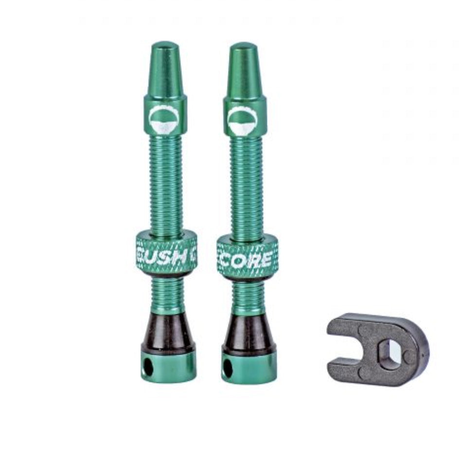 CushCore Tubeless Presta Valve Set - 44mm Turquoise