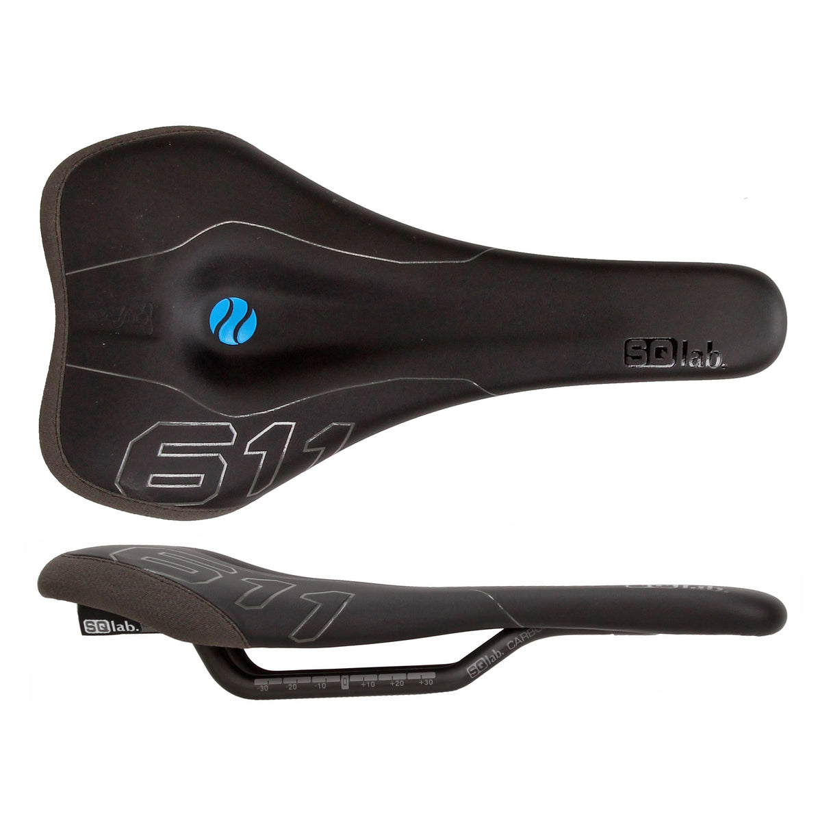 611 Ergowave carbon rail 130* saddle, blk