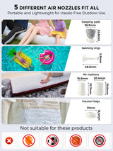 Qunature Mini Electric Air Pump for Camping & Outdoor Gear