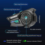 R1 Motorcycle Bluetooth Communication Headset Helmet Speakers